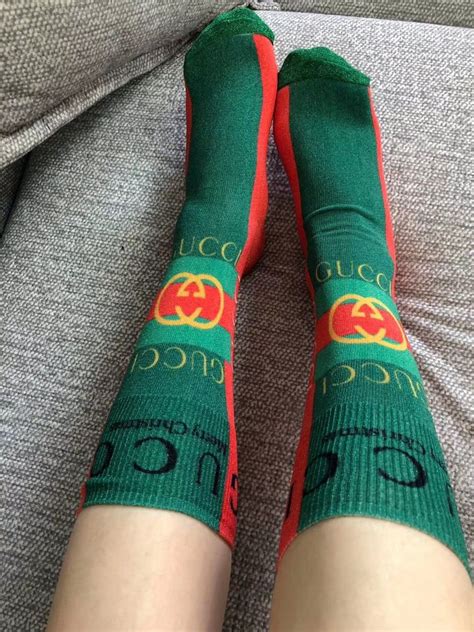 gucci multicolor socks|Gucci thigh high socks.